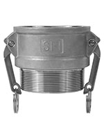 3 Inch (in) Size 316 Stainless Steel Type B Female Coupler x Male NPT Cam and Groove Coupling