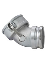 3 Inch (in) Size Iron Type DA Female Coupler x Male Adapter 45 Degree Elbow Cam and Groove Coupling - 2