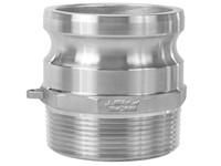 3 Inch (in) Size 316 Stainless Steel Type F Male Adapter x Male NPT Cam and Groove Coupling