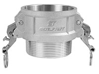 3 Inch (in) Size Aluminum Type B Female Coupler x Male NPT Self-Locking Cam and Groove Coupling
