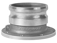 3 Inch (in) Size Aluminum Male Adapter x TTMA Cam and Groove Coupling