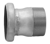 3 Inch (in) Size Zinc Plated Steel Male Threaded Female Bauer Type Coupling