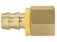 1/2 Inch (in) Hose Inner Diameter and 1/2 Inch (in) Pipe Thread size Brass Hose x FPT Grip-On Fitting