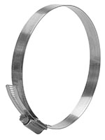 2 3/4 x 3 5/8 Inch (in) Size Stainless Steel Hi-Torque Hose Clamp with Liner