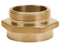 2 1/2 Inch (in) FNST x 2 1/2 Inch (in) MNST Brass Female x Male Hex Nipple Adapter Fitting