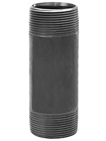 1/2 Inch (in) Size Close Length Black Steel Threaded Nipple