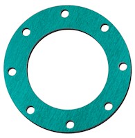 1 Inch (in) Size Green Non-Asbestos Flange Gasket
