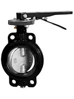 12 Inch (in) Size Ductile Iron Butterfly Valve with Alignment Holes and Short Neck