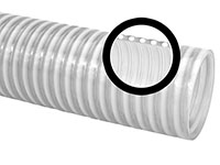 2 Inch (in) Inner Diameter Clear PVC Suction Thermoplastic Hose