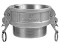 3 Inch (in) Size 316 Stainless Steel Type B Female Coupler x Male NPT Self-Locking Cam and Groove Coupling