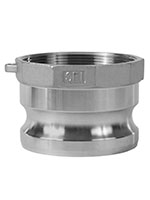 3 Inch (in) Size 316 Stainless Steel Type A Female BSP x Male Adapter Cam and Groove Coupling