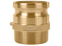 3 Inch (in) Size Brass Type F Male Adapter x Male NPT Cam and Groove Coupling