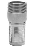 3 Inch (in) Size Zinc Plated Steel NPT Threaded Crimp Combination Nipple