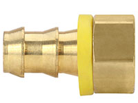1/2 Inch (in) Hose Inner Diameter and 1/2 Inch (in) Pipe Thread size Brass Hose x Inverted Flare Grip-On Fitting (306-88)