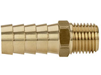 1/2 Inch (in) Hole Inner Diameter and 1/2 Inch (in) Pipe Thread Size Brass Male Hose End x NPT Shank