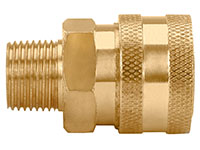 1.76 Inch (in) Length Brass 3/8 Inch (in) Body Size Power Wash Straight Thru Quick Connect Socket