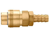 2.70 Inch (in) Length Brass Auto Industrial Interchange 1/4 Inch (in) Body Quick Connect Socket