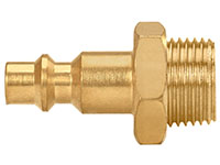 1.69 Inch (in) Length Brass 1/4 Inch (in) Body AM or AMA Socket Quick Connect Plug