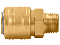 0.82 Inch (in) Length Brass 1/4 Inch (in) Body Size Quick Connect Automotive Socket (AO-03AM)