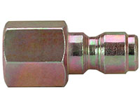 1.45 Inch (in) Length Zinc Plated Steel 1/4 Inch (in) Body Size Power Wash Straight Thru Quick Connect Plug