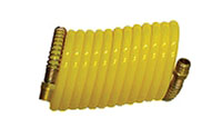 50 Feet (ft) Length 3/8 Inch (in) Swivel and Rigid NPT Thread Size Nylon Yellow Color Recoil Hose Pneumatic Accessory