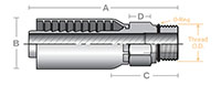 Carbon Steel Standard Shell ORB Male Rigid Hydraulic Hose Couplings (MB-04-04)
