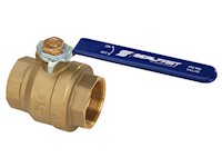2 Inch (in) Size Brass UL Full Bore 2 Piece 600 WOG/CWP Ball Valve