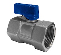 1/8 Inch (in) Size Nickel Plated Brass Mini Ball Valve