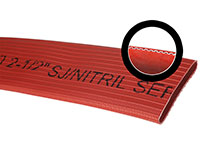 Nitrile Covered Fire Hose - Permaline 100% Synthetic - Red - Working Pressure 225psi (PERMALINE 250)