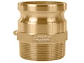 3 Inch (in) Size Brass Type F Male Adapter x Male NPT Cam and Groove Coupling
