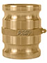 3 Inch (in) Size Brass Type SA Male x Male Spool Adapter Cam and Groove Coupling