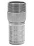 3 Inch (in) Size Zinc Plated Steel NPT Threaded Crimp Combination Nipple