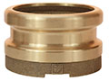 4 x 4 Inch (in) Size Brass Top Seal Dual Point Fill Adapter Fitting