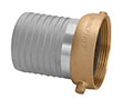 3 Inch (in) Size Aluminum Shank Female NPSH Threads Coupling with Brass Nut