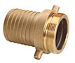 3 Inch (in) Size Brass Male NPSH Threads Shank Coupling