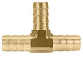 1/2 Inch (in) Hose I.D. Brass Hose Shank Barb Tee Fitting