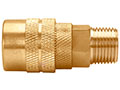 2.03 Inch (in) Length Brass Semi-Auto Industrial Interchange 1/4 Inch (in) Body Quick Connect Socket