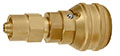 2.30 Inch (in) Length Brass Auto Industrial Interchange 1/4 Inch (in) Body Quick Connect Socket (AMASL-02AHRU) - 2