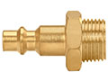 1.69 Inch (in) Length Brass 1/4 Inch (in) Body AM or AMA Socket Quick Connect Plug
