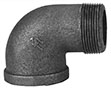 1/8 Inch (in) Size BMI 90 Degree Street Black Malleable Iron Threaded Elbow