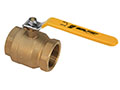1/4 Inch (in) Size Brass Full Bore 2 Piece Ball Valve