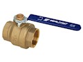 2 Inch (in) Size Brass UL Full Bore 2 Piece 600 WOG/CWP Ball Valve